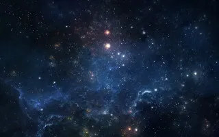 Large cluster stars blue sky 2 - blue free wallpaper