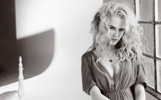 Woman dress window shadow blackwhite - emma geary free wallpaper