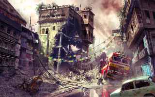 Tokyo cityscape matte painting architecture - craig mullins free wallpaper