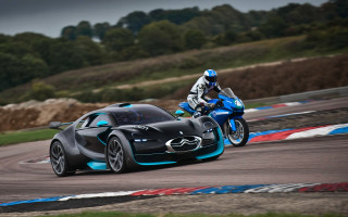 Motorcycle race track futurism blurry - free cars wallpaper