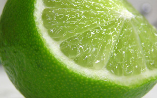 Lime halved knife fork hyperrealism - mouth free wallpaper
