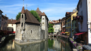 City river bridge clocktower skyscraper - a city next free wallpaper