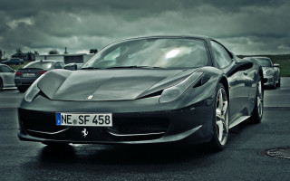 Black sports car parking lot 8 - other car free wallpaper