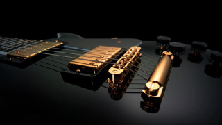 Guitar closeup microphone neck picker - a microphone free wallpaper