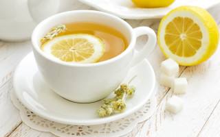 Cup tea lemon marshmallows plate - a white plate free wallpaper for desktop