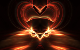 Red yellow fractal design black - mandelbrot fractal free wallpaper