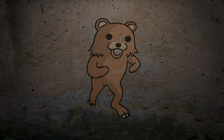 Bear wall graffiti cave painting - a light shining free wallpaper