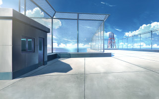 Building sky clouds person platform - light and space free wallpaper for desktop