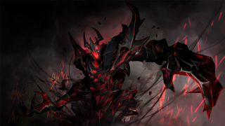 Demonic creature red black paint 2 - paint free wallpaper