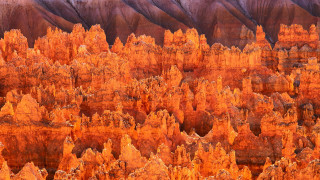Trees mountain dusk autumn fire - free autumn wallpaper