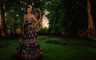 Woman dress forest snake magic - adobe photoshop free wallpaper for desktop