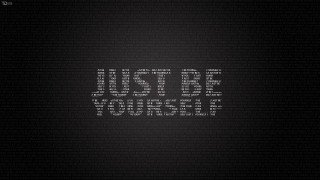 Usp be yourself banksy 2girls - a white text free wallpaper