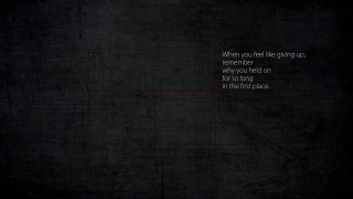 Black background red line quote - depth free wallpaper