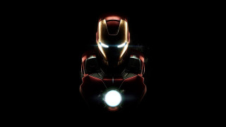 Ironman glowing face dark moon - marvel free wallpaper