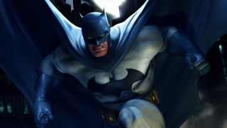 Batman city night flashlight glowing - a man in a batman costume free wallpaper