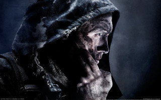 Man hooded jacket starry sky - a dark background behind free wallpaper