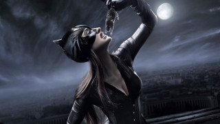 Woman cat suit bat moon - a bat free wallpaper for desktop