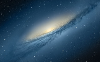 Bright blue galaxy stars aurora - the center of the picture free wallpaper