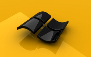 Black object yellow background shadow - a black object free wallpaper