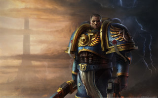 Stormy armor man lightning shield - a storm free wallpaper