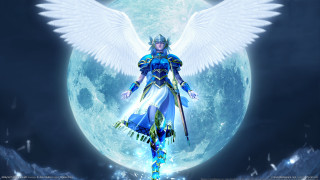 Woman wings fullmoon armor sword - her hand and a sword free wallpaper for desktop
