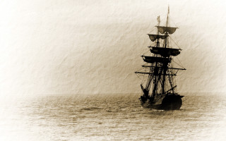 Black white ship ocean sky - adriaen isenbrant free wallpaper for desktop