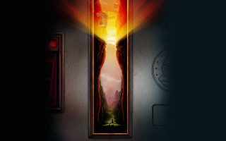 Doorway light person sunset sky - the doorway free wallpaper