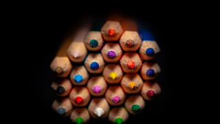 Colored pencils child drawing saturated - a childs free wallpaper