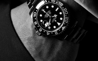 Man watch black suit black - his wrist free wallpaper