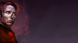 Man clockface red background writing - a clock face free wallpaper