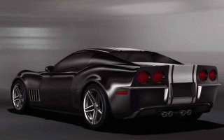 Black sports car red tail 6 - a red tail light free wallpaper