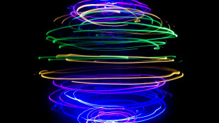 Neon lights dark hologram glowing - bruce munro free wallpaper