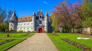 Castle garden walkway flemish architecture - the younger free wallpaper