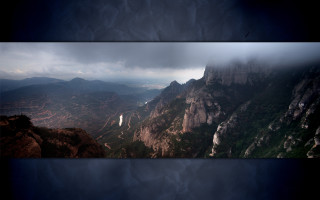 Mountain range clouds bird sunset - a dark sky free wallpaper