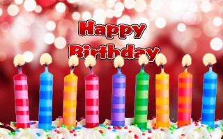 Birthday cake candles happy message - a birthday cake free wallpaper