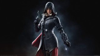 Gothic heroine holding gun hooded - a hood free wallpaper