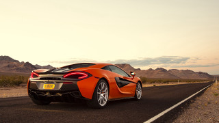 Desert mountains car sky road - nice looking car free wallpaper