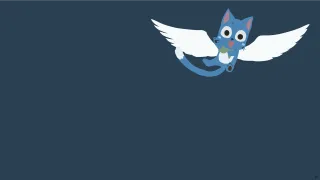 Blue cat winged flying green - blue free wallpaper for desktop