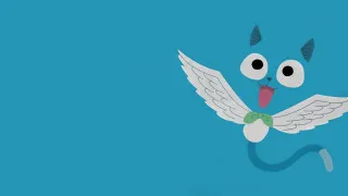 Cartoon character wings yarn mouth - blue free wallpaper for desktop
