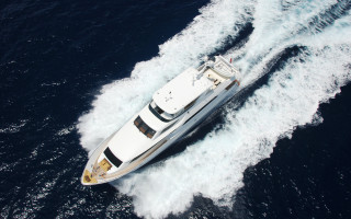 White boat water digital art - a white boat free wallpaper