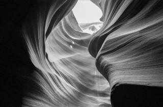 Canyon slot person sky ansel - narrow free wallpaper