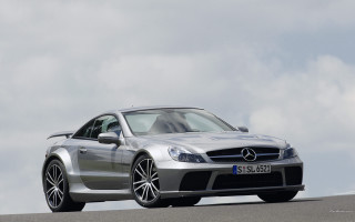 Silver mercedes slk clouds road - the background and a sky free wallpaper for desktop