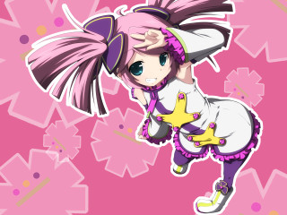 Pink hair yayoi inspired alice - a yellow star free wallpaper