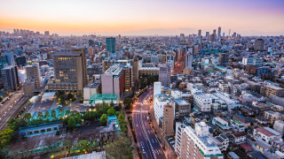 Tokyo sunset cityscape tallbuildings bridge - japan aimitsu free wallpaper