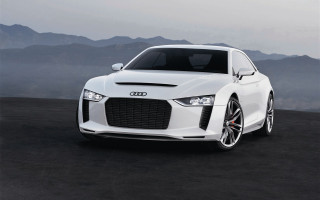 White car mountains cloudy sky 3 - a cloudy sky above free wallpaper