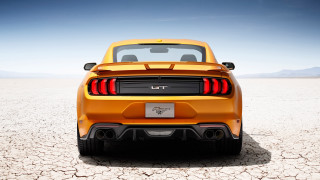 Yellow sports car desert sky 2 - a desert area free wallpaper