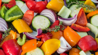 Vegetables spoon rosemary arcimboldo food - a close up of a bunch free wallpaper