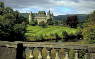 Castle river bridge greenfield architecture - alexander johnston free wallpaper