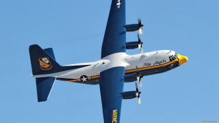 Blue white airplane propellers digital - side profile free wallpaper