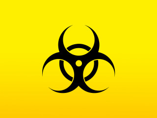 Black yellow biohazard symbol yellow - a yellow background free wallpaper for desktop